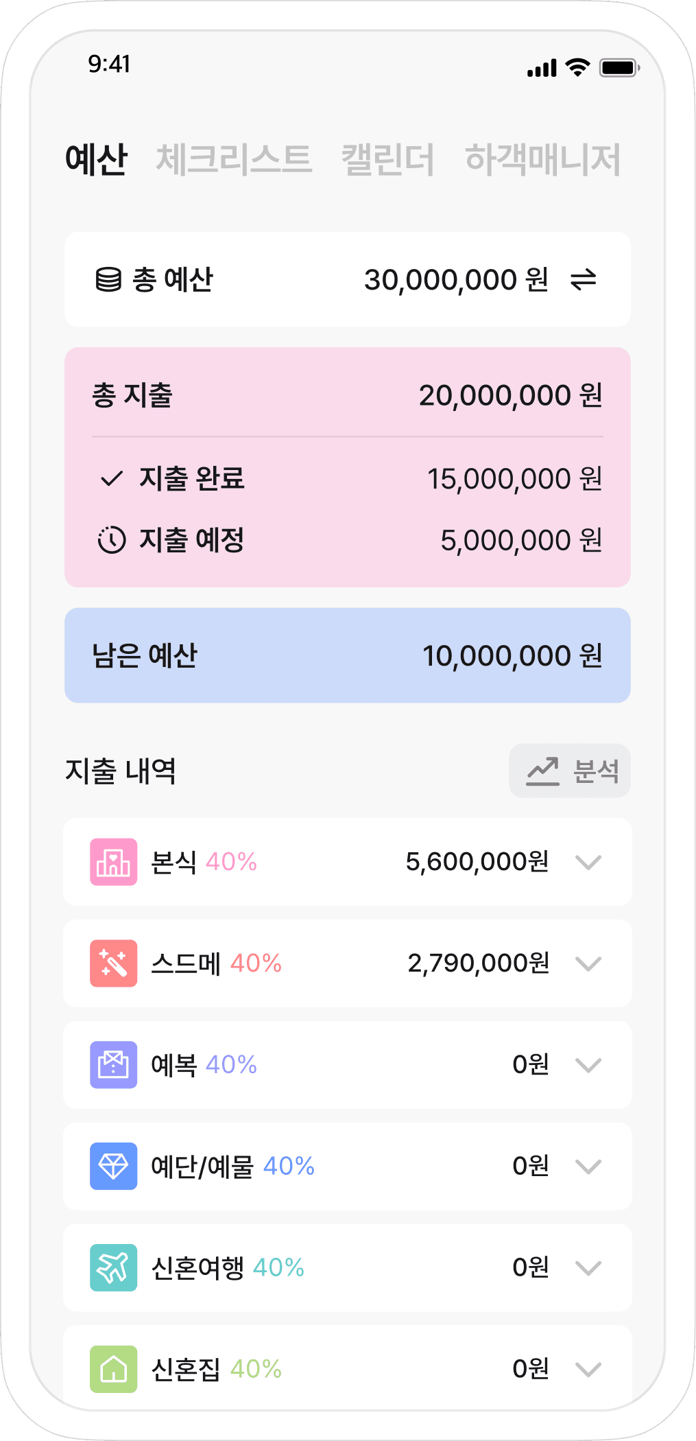 가계부 쓰듯 쉽고 
 간편하게 작성해요
